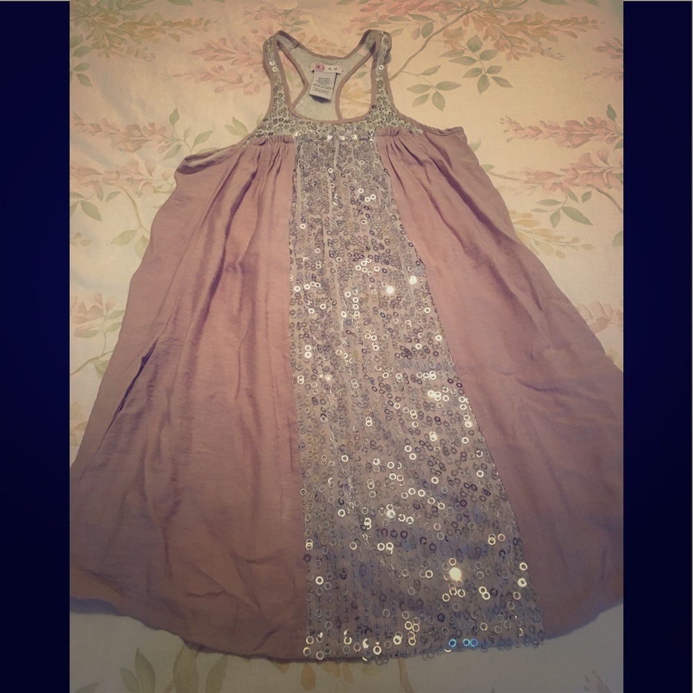 Pink sequin pocket dress